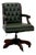 English Green Chesterfield Desk Chair For Sale