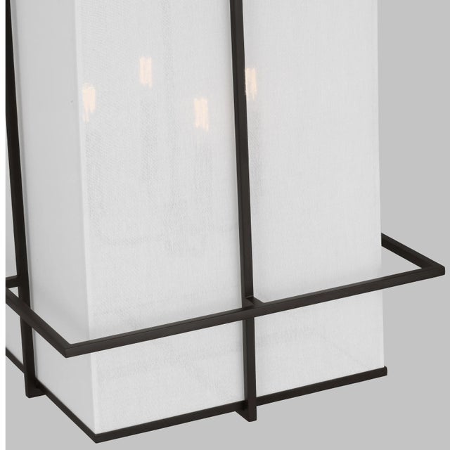 Transitional Thom Filicia by Visual Comfort Studio Dresden 4-Light Medium Lantern Pendant in Aged Iron For Sale - Image 3 of 5