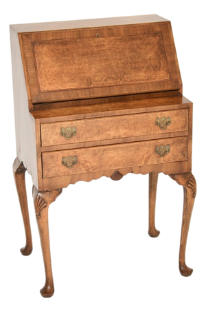 Vintage Writing Desk in Burr Walnut, 1920s