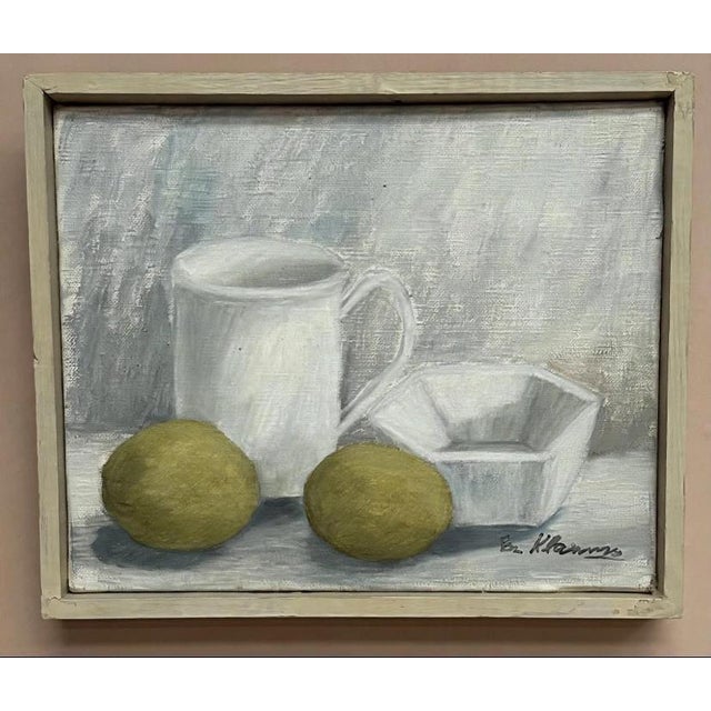 Main Klarmo‑kärred, Jug, Bowl and Fruits, 1961, Oil Painting on Canvas, Framed For Sale - Image 8 of 18