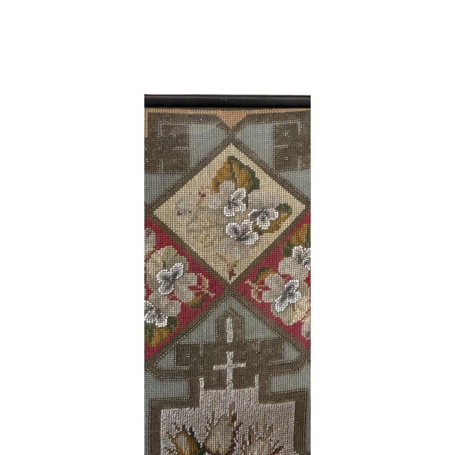 Victorian Late 19th Century Neo-Grec Needlepoint Panel For Sale - Image 3 of 4