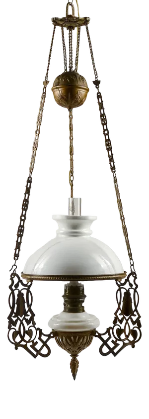 Hanging Lamp in Metal and Glass