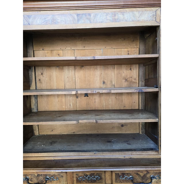 Brown Two-Part Louis XV Cabinet in Walnut, 1760 For Sale - Image 8 of 18