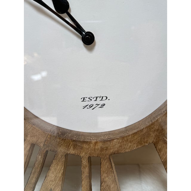 McLaughlin & Scott Vintage Inspired Wall Clock For Sale - Image 4 of 12