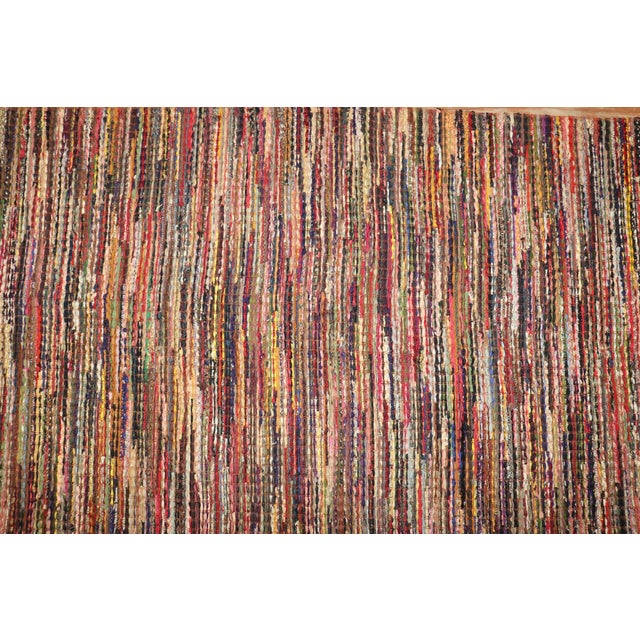 Early 20th Century Early 20th Century Zabihi Collection Silk American Rag Runner - 3'4" x 9'4" For Sale - Image 5 of 11