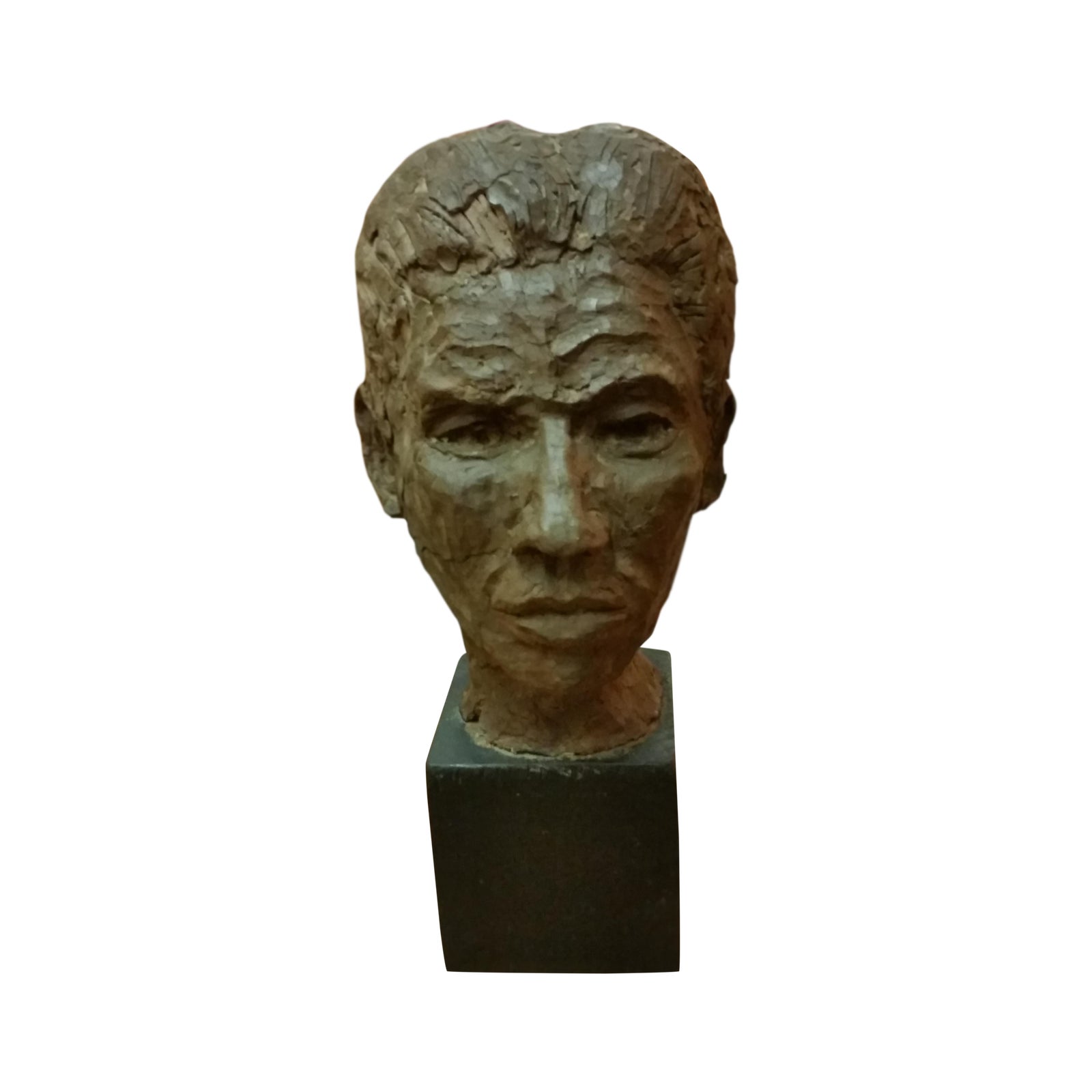 MidCentury Modern Clay Head Sculpture of a Man Chairish