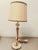 Cream Onyx Lamp with Lampshade and Brass, 1950s For Sale - Image 8 of 17