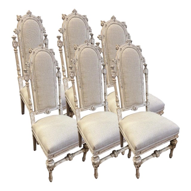 French Dining Chairs, S/6 For Sale