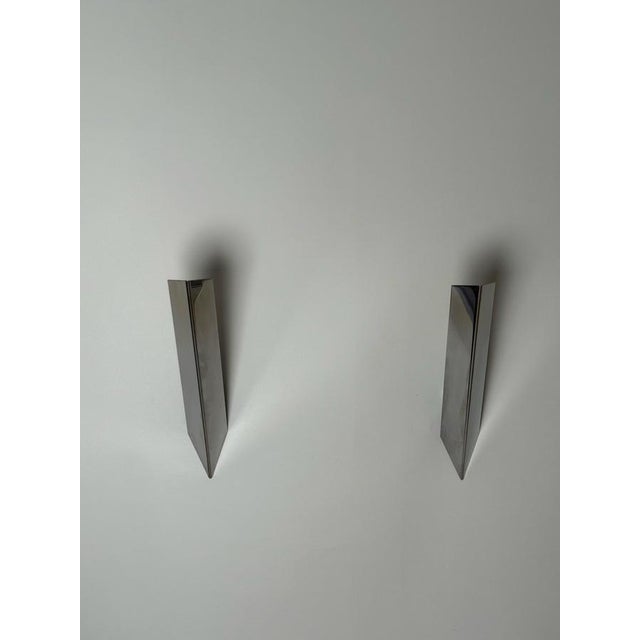 Minimalist Chrome Wall Lights from Kalmar, Austria, 1970, Set of 2 For Sale - Image 11 of 16