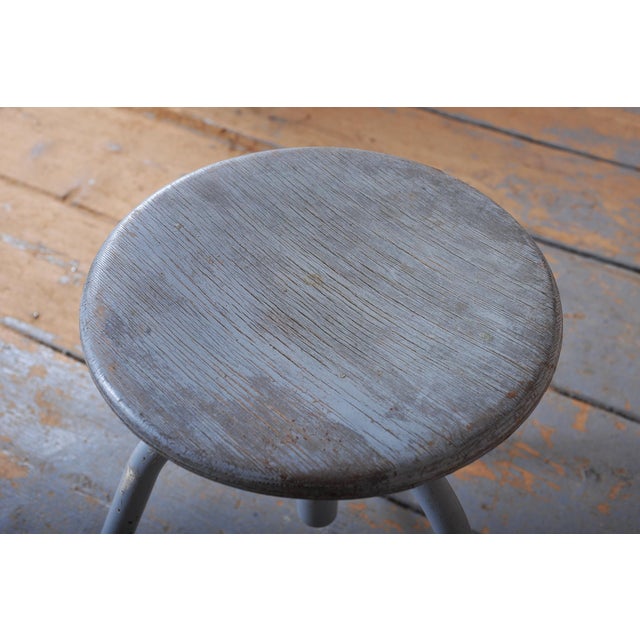 Wood Czech Bauhaus Piano Stool in Beech and Lacquered Steel, 1940s For Sale - Image 7 of 9