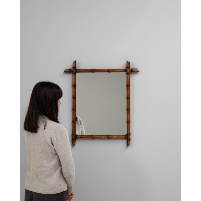 19th Century French Faux Bamboo Mirror For Sale - Image 17 of 18