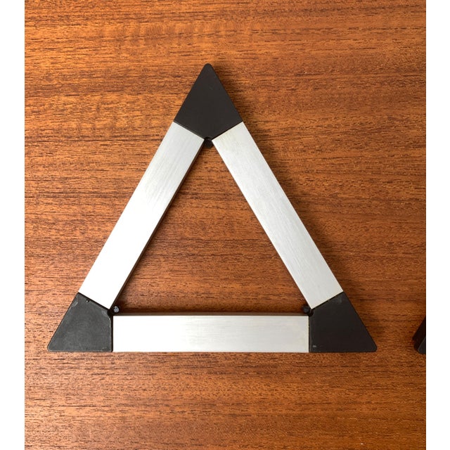 Danish Triangular Trivet Coasters by Jorgen Meldgaard for Menu, 1980s, Set of 3 For Sale - Image 14 of 18
