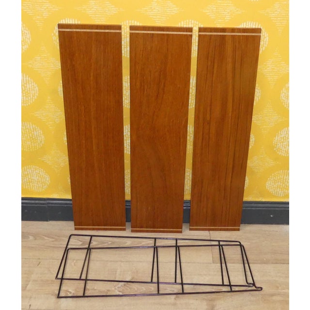 Vintage Classic String Shelf in Walnut, 1960s For Sale - Image 13 of 14