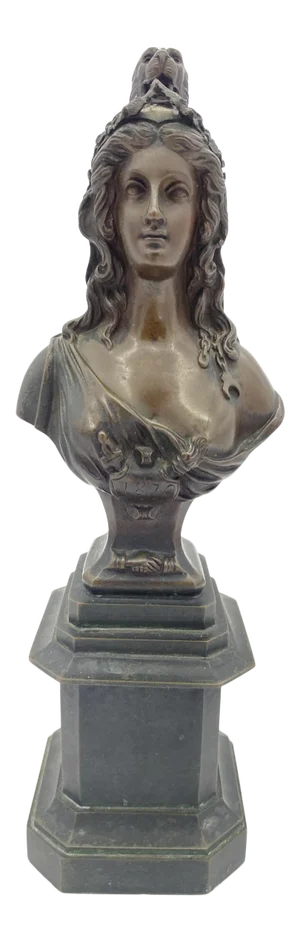 Late 19th Century Victorian Semi-Nude Bronze Female Bust