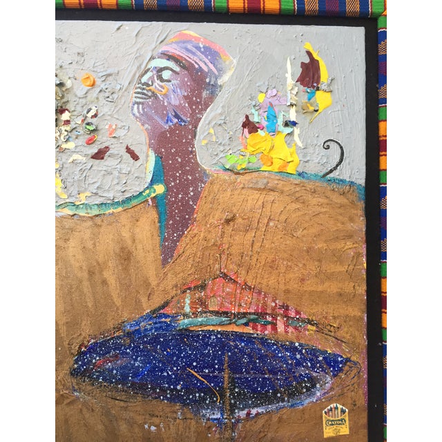 Abstract Expressionism 1990s Framed Jazz Musician Painting by Pashyanti Carole Hand For Sale - Image 3 of 6