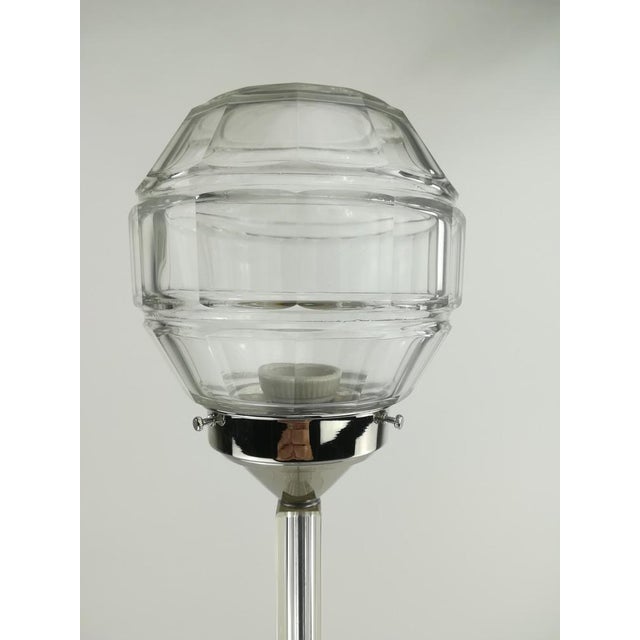 Contemporary Art Deco Glass Table Lamp For Sale - Image 3 of 9
