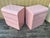 A Pair of Custom Made Postmodern Pink Waterfall Formica Nightstands. Circa 1980s For Sale - Image 12 of 18