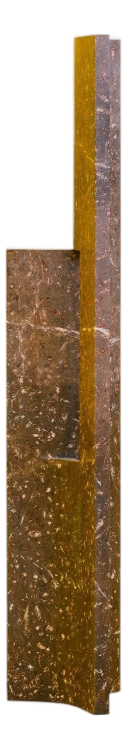 Eólica Large Sculpture in Jurassic Fossil Stone by Nerinea