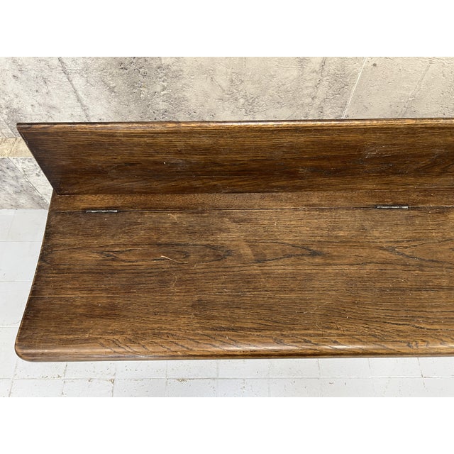 1950s Oak Storage Bench Banquette, 1950s For Sale - Image 5 of 10