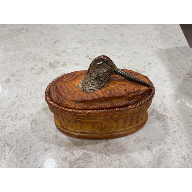 This vintage French duck terrine by Pillivuyt dates to the mid-20th century and features a richly glazed stoneware body...