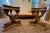 Hollywood Regency Vintage Carved Plaster Dolphin Table Bases (Pair) With Beveled Glass Top For Sale - Image 3 of 8