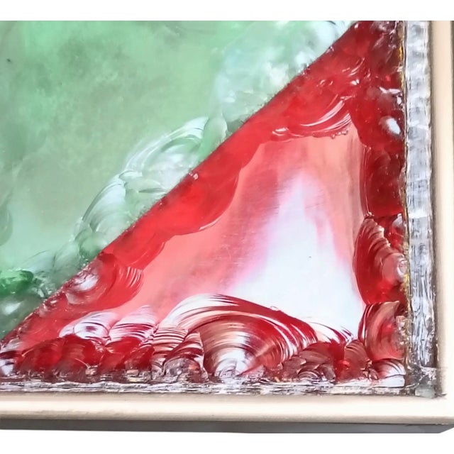 Vintage Rectangular Coffee Table with Chiselled Murano Glass Top from Poliarte, Italy, 1960s For Sale - Image 6 of 13
