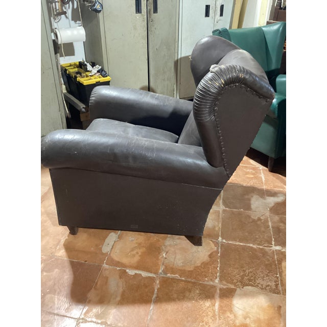 1940s Leather Lounge Chair from Poltrona Frau, 1940s For Sale - Image 5 of 8