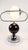 Space Age Style Table Lamp in Chrome, Opaline Glass and Black Sphere, 1970s, in Very Good conditions. Designed 1970 to...
