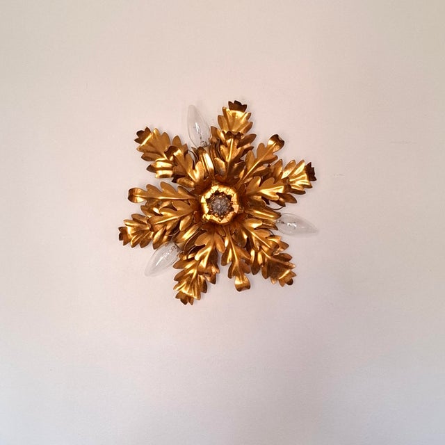 Mid-Century Modern Four-Light Ceiling Lamp, Italian, 1970s For Sale - Image 18 of 18