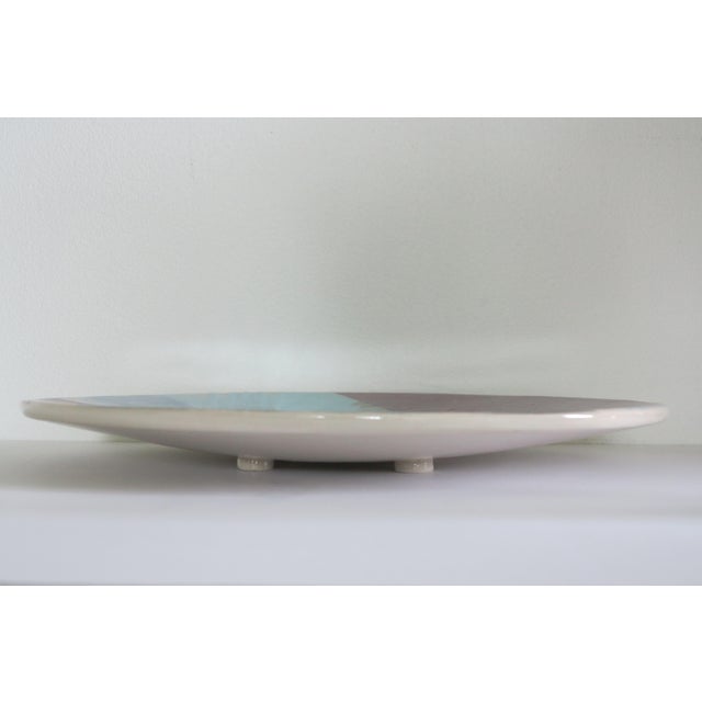 1980s 1980s Memphis Style Bold Cubist Geometric Platter For Sale - Image 5 of 7