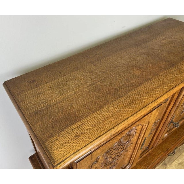 Vintage Louis XIV French Oak Sideboard For Sale - Image 11 of 14