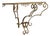 Art Deco Wrought Iron Consola Table With Marble Top For Sale