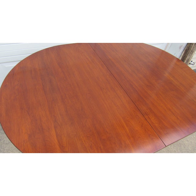 1980s 1980s Henkel Harris Cherry Dining Room Table Four Leaves Set For Sale - Image 5 of 13