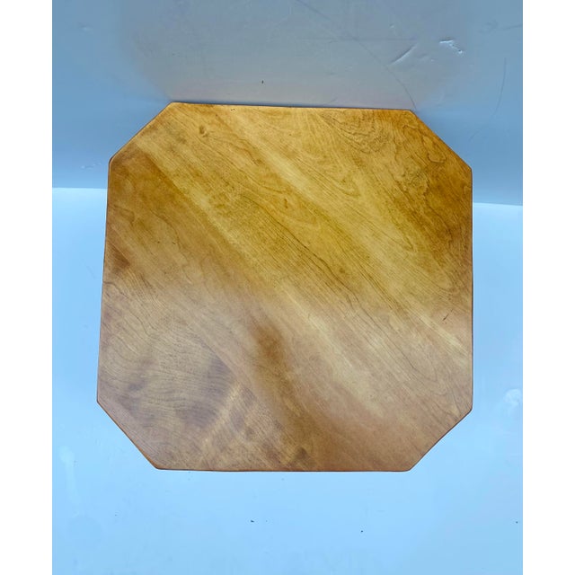 Wood Oak Side End Drinks Table, Art Deco Style, Circa Mid-20th Century For Sale - Image 7 of 9