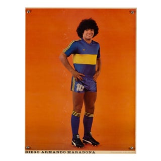 Vintage Diego Armando Maradona Sports Poster, 1981 For Sale