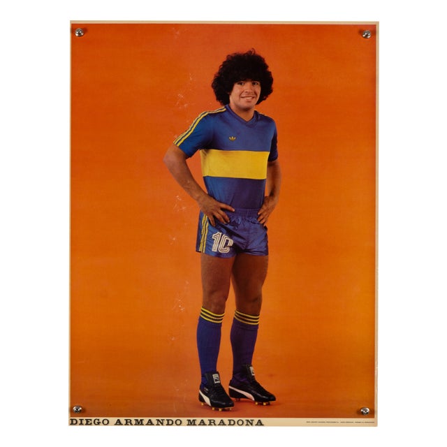 Vintage Diego Armando Maradona Sports Poster, 1981 For Sale