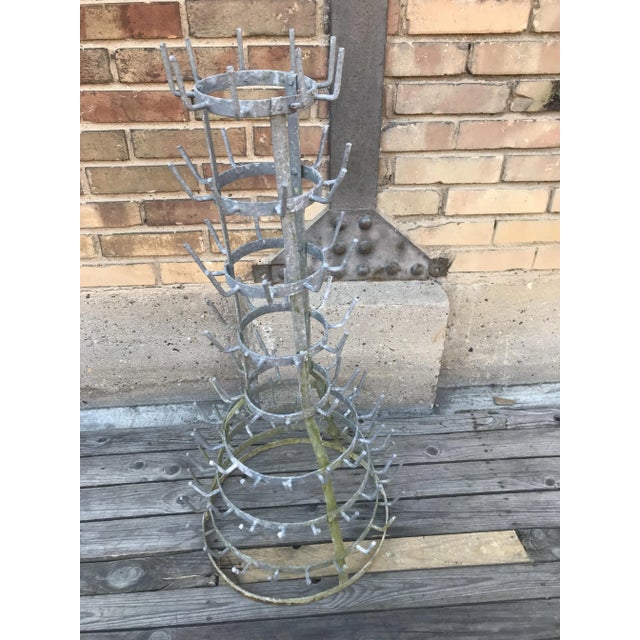Old Bottle Dryer in Galvanized Iron, 1930s For Sale - Image 4 of 9