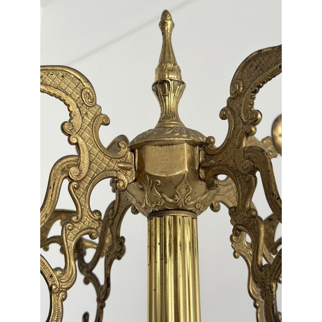Vintage Italian Brass Hall Tree Coat Rack with Umbrella Stand, 1960s For Sale - Image 14 of 18
