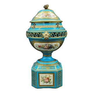 Large Celestial Blue Potpourri in Sèvres Porcelain For Sale