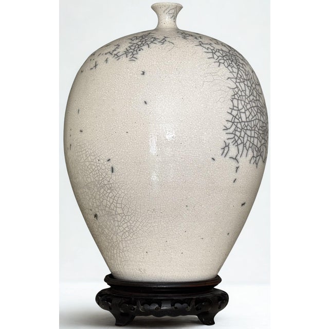 Nancee Meeker Ceramic Studio Art Raku Vase For Sale - Image 14 of 14