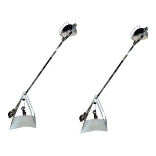 Pair of Sabine Charoy Floor Lamps, France 1969, Edition Verre Lumière For Sale
