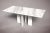 Modern Luna Rectangular Carrara Marble Dining Table 72" For Sale - Image 3 of 5