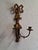 Antique Wall Candlestick in Gold-Colored Spruce Wood and Metal, 1900s, in Good conditions. Designed 1890 to 1919