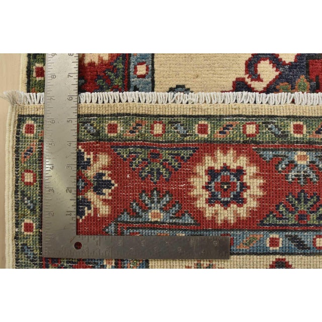 Kazak Runner 2’7” X 6’2” Red Wool Tribal Hand-Knotted Oriental Rug For Sale - Image 12 of 12