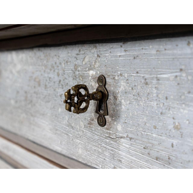 1900 - 1909 Antique Empire Style Gray Commode For Sale - Image 5 of 5