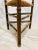 Wood Mid 19th Century Antique Wooden Spindle Chair With Rush Seat For Sale - Image 7 of 8