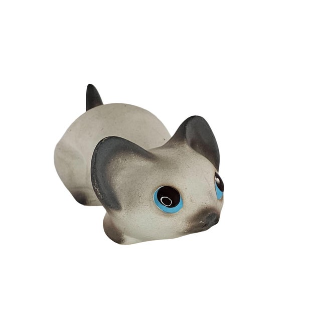 1950s 1950s Freeman McFarlin Siamese Kitten Cat Figurine Lying Down Matte For Sale - Image 5 of 7