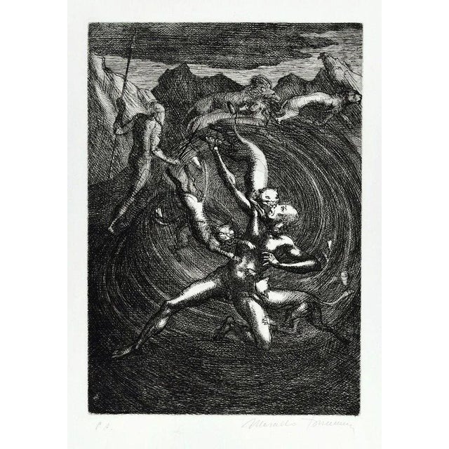 Untitled - From ''Don Chisciotte'' - Original Etching by M. Tommasi - 1970 1970 For Sale - Image 3 of 3