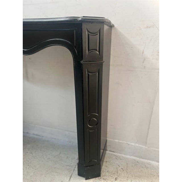 Louis XV Style Pompadour Fireplace with Speckled Black Marble For Sale - Image 12 of 15