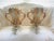 This is a Pair of Spectacular! Vintage Italian Ceramic Grey and Gold Vases with Gold Leaves on a Very Light Veined Grey...